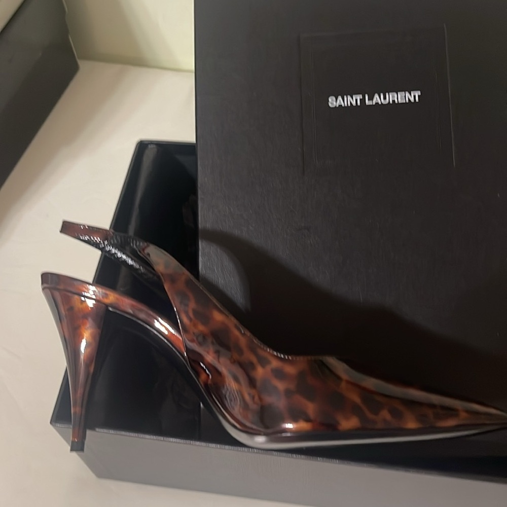 Saint Laurent Black and Brown Heels - Picture 2 of 3